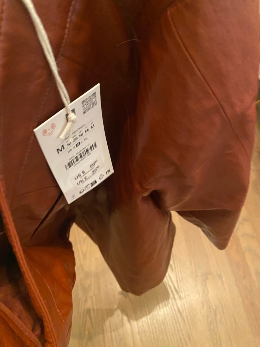 Zara Faux Leather Long Shorts - Picture 5 of 6